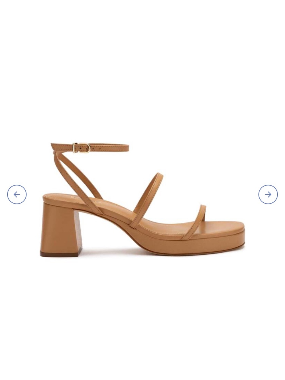 Larroude Tan Leather Strappy Sandals for Women